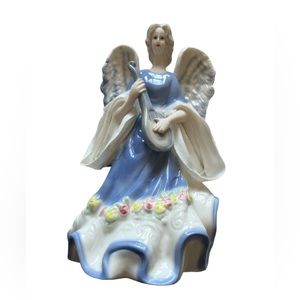 New 8” Porcelain Blue Angel Figurine